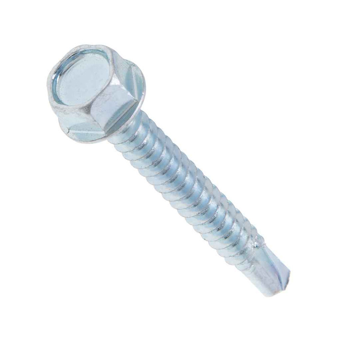 Metallics JTEKDHH19M 10 x 1-1/2 in. 5/16 High Hat Hex Head Self-Drilling & Tapping Screws with Washer - #3 Drill Point - Steel Zinc - 1000qty