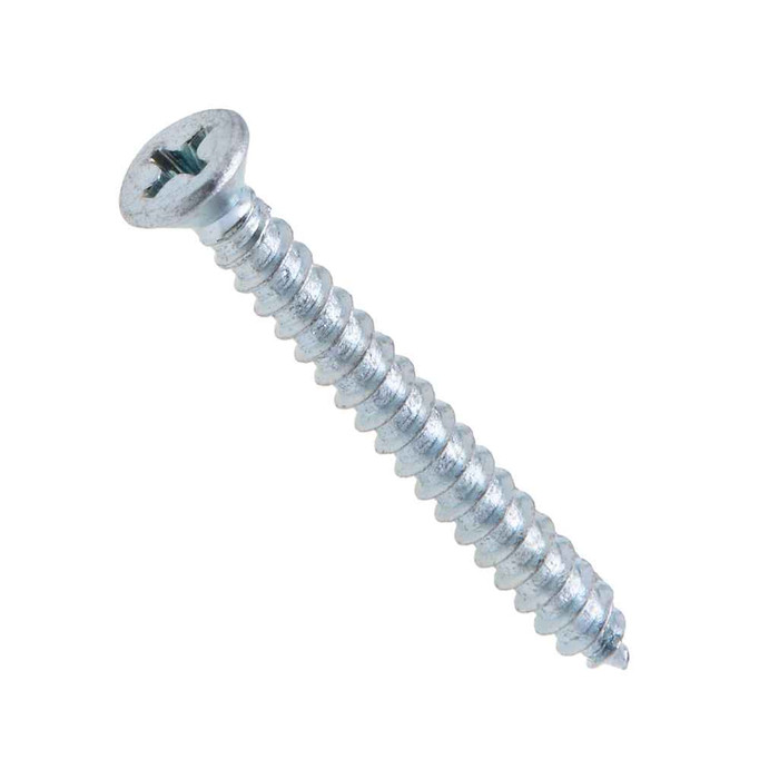 Metallics JTSF12 6 x 1/2 in. Flat Head Phillips Tapping Screws - Steel Zinc - 100qty