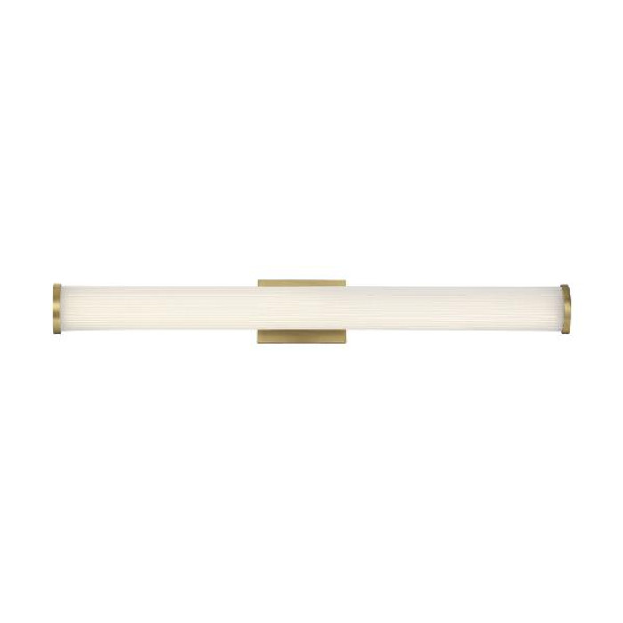 NUVO Lighting NUV-62-1593 Lena - LED Vanity - Brushed Brass with Striped Lens