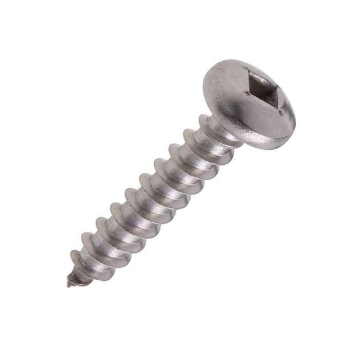 Metallics JTSS10 8 x 1-1/4 in. Pan Head Square Drive Tapping Screws - Steel Zinc - 100qty
