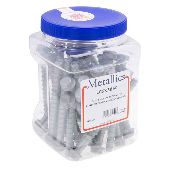 Metallics LCSX3830 Anchors 3/8 X 3 Hx Lg CSA St-Gv (Jar 50)