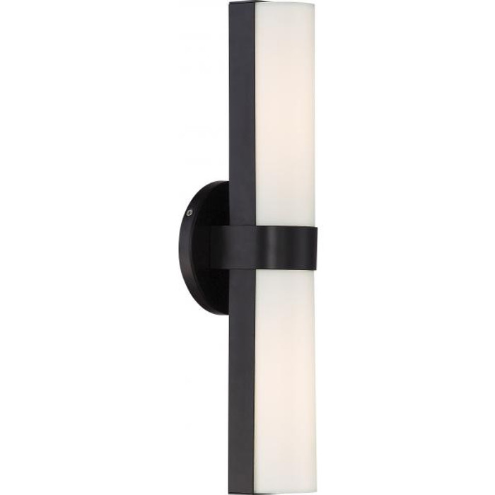 NUVO Lighting NUV-62-742 Bond - Double LED Vanity - 17.5 inches - Aged Bronze Finish - White Acrylic Lens