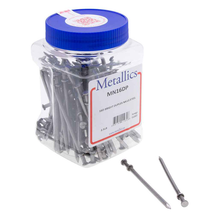 Metallics MN16DP Nails 16D Bright Dpx Steel (Jar 105)