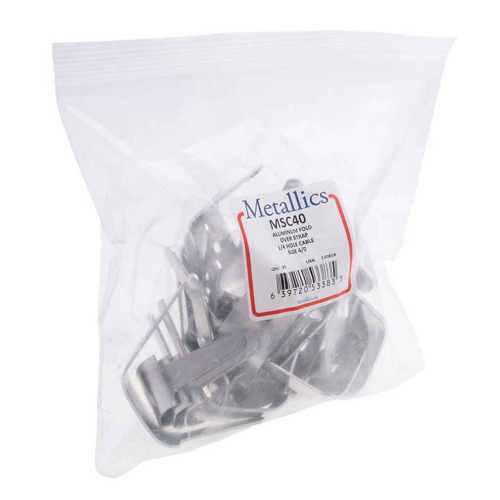 Metallics MSC40 Straps Cbl 4/0 Fold Over Strap Alu (Bag 25)