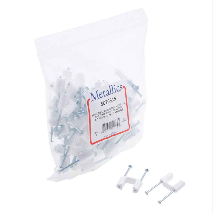Metallics SCT6315 Staples 3-Wire Stack Plastic (Bag 50)