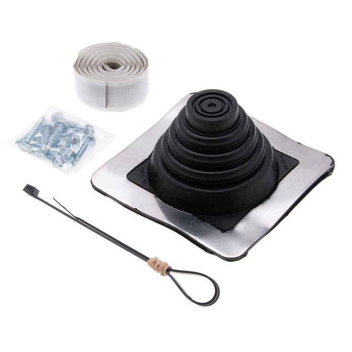 Metallics RJK2 Roof Jack Kit 6" Base 1/4"-3" Pipe Sz (1Kit)