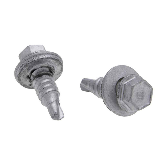 Metallics TXW1234 12-14 x 3/4 in. 5/16 Hex Head Self-Drilling Screws with Bonded Sealing Washer - #3 Drill Point - All-Weather - 50qty