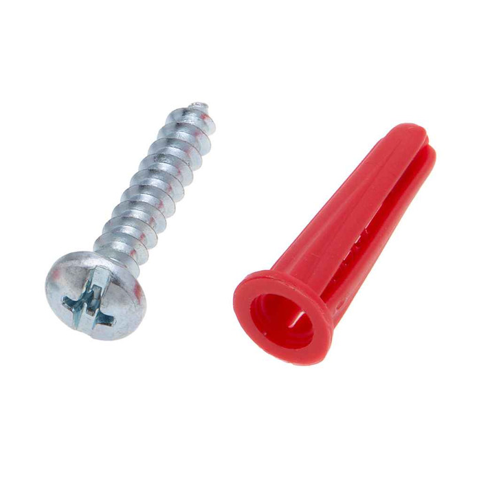 Metallics WAK14SS Anchors 1/4 Red Plas Wall Ancr Kit, 10 (Clam 200)