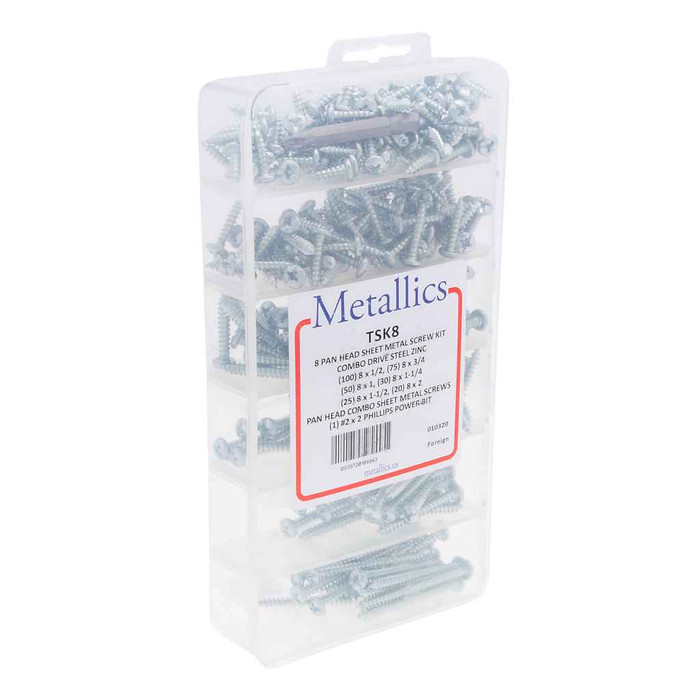 Metallics TSK8 Screws 8 Pn Cd TS Kit St-zn (Trey 1)