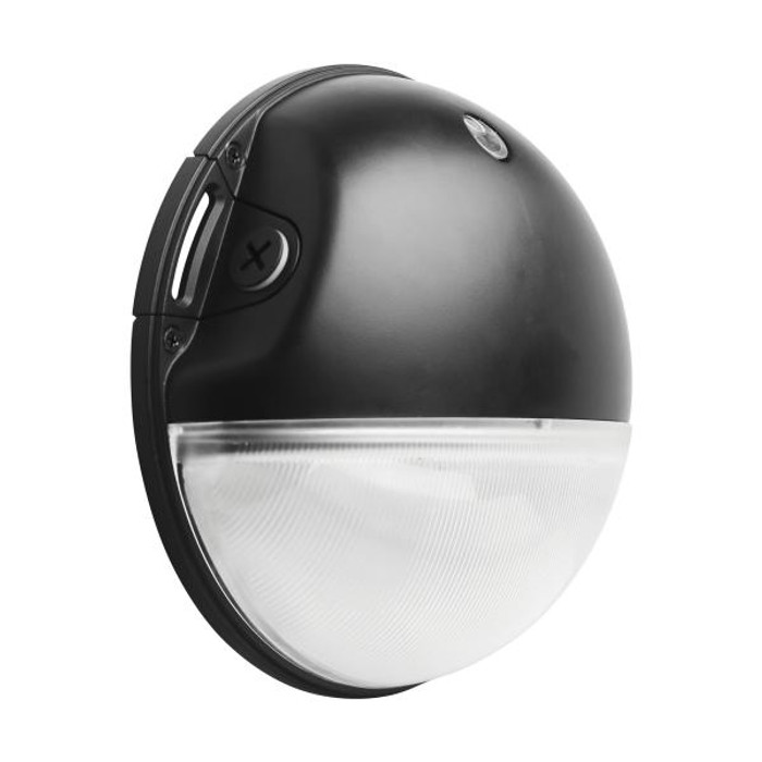 NUVO Lighting NUV-65-750 LED Small Round Wall Pack - 20W - CCT Selectable - Bypassable Photocell - 120-277 Volt - Black Finish