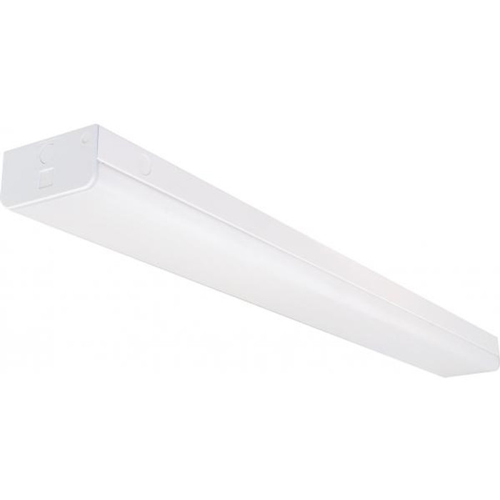 NUVO Lighting NUV-65-1143 LED 4 ft. - Wide Strip Light - 40W - 5000K - White Finish - with Knockout and Sensor