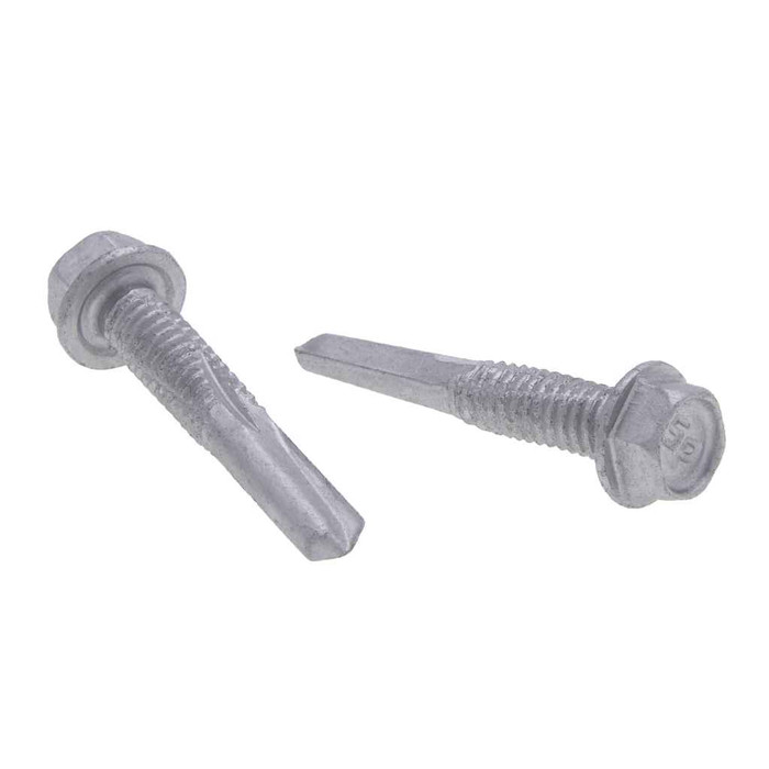 Metallics TXV143D 1/4-28 x 3 in. 5/16 Hex Head Heavy Duty Drill Screws - #5 Drill Point - All-Weather - 50qty