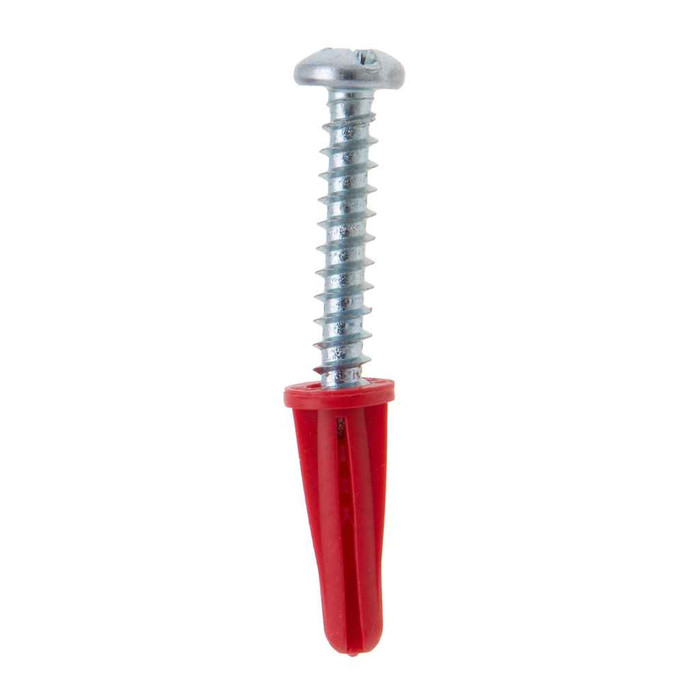 Metallics WAKJ16H Anchors 3/16 Red Plas Wall Ancr Kit, 8 (Jar 200)