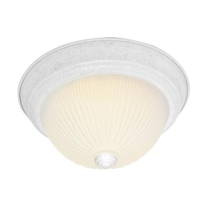 NUVO Lighting NUV-SF76-131 2 Light - 11" Flush with Frosted Ribbed - Textured White Finish