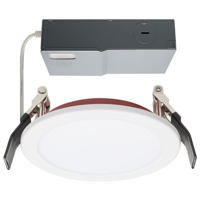 Satco Lighting SAT-S11864 10 Watt LED - Fire Rated 4 Inch Direct Wire Downlight - Round Shape - White Finish - CCT Selectable - 120 Volts - Dimmable