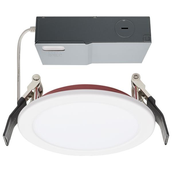 Satco Lighting SAT-S11864 10 Watt LED - Fire Rated 4 Inch Direct Wire Downlight - Round Shape - White Finish - CCT Selectable - 120 Volts - Dimmable
