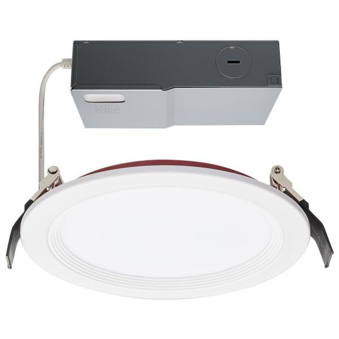 Satco Lighting SAT-S11867 13 Watt LED - Fire Rated 6 Inch Direct Wire Downlight - Round Shape - White Finish - CCT Selectable - 120 Volts - Dimmable - Remote Driver