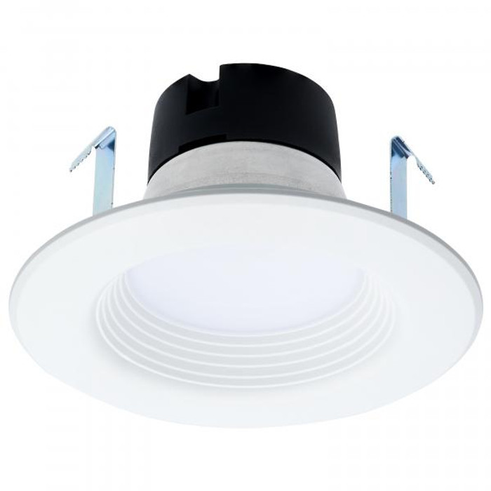 Satco Lighting SAT-S11838 6.5 Watt LED Downlight Retrofit - 4 Inch Baffle - CCT Selectable - 12 Volts - Matte White Finish