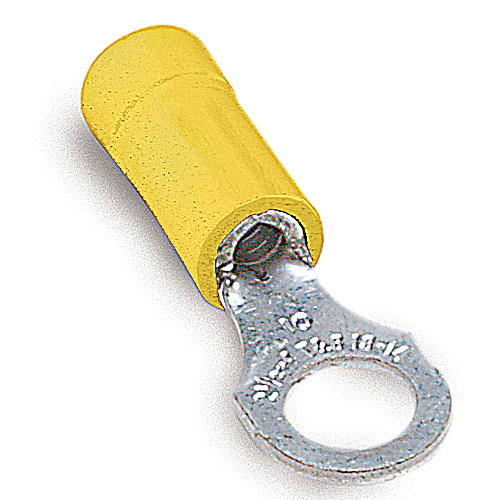 Thomas & Betts Insulated Ring Terminal 12-10 AWG Yellow Vinyl 600V, 100 Pack