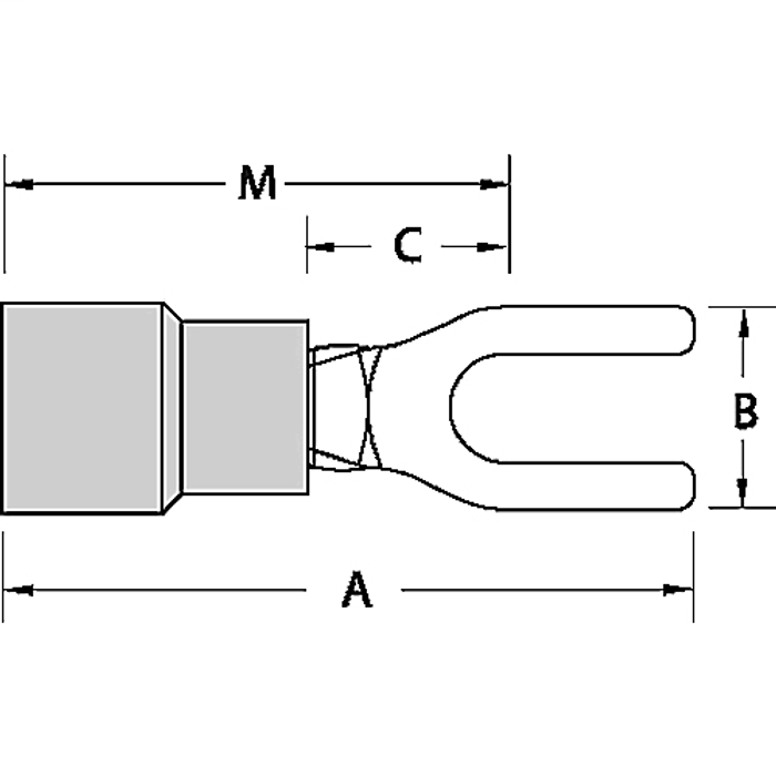 Thomas & Betts 10RC-14F Fork Terminal