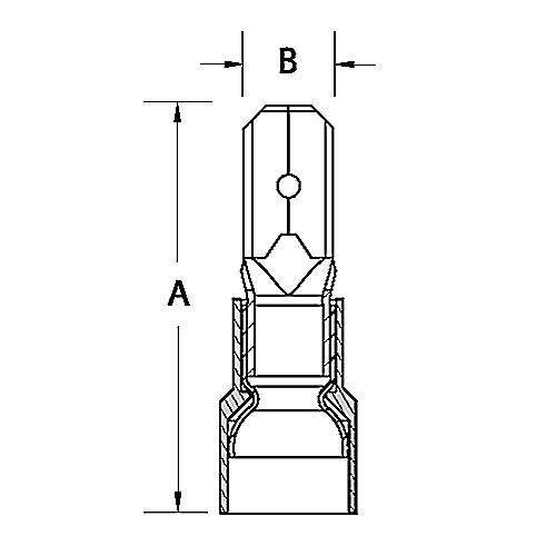 Thomas & Betts 18RAD-187 Male Tab