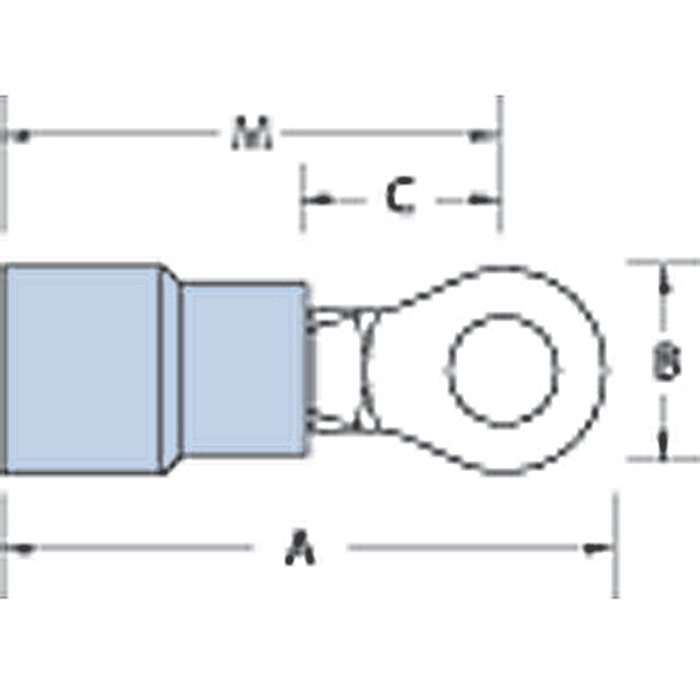 Thomas & Betts 14RBC-8 Ring Terminal