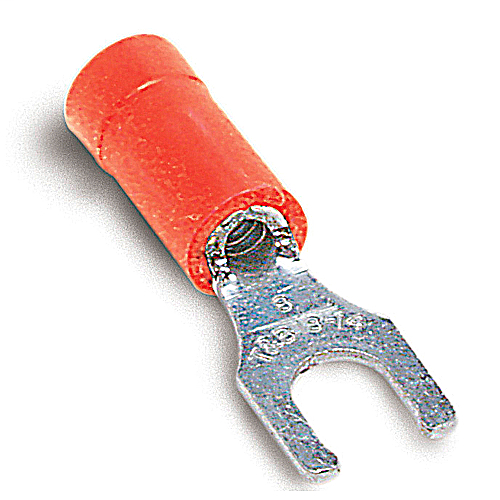 Thomas & Betts Locking Fork Terminal #6 Stud 22-16 AWG Insulated Vinyl