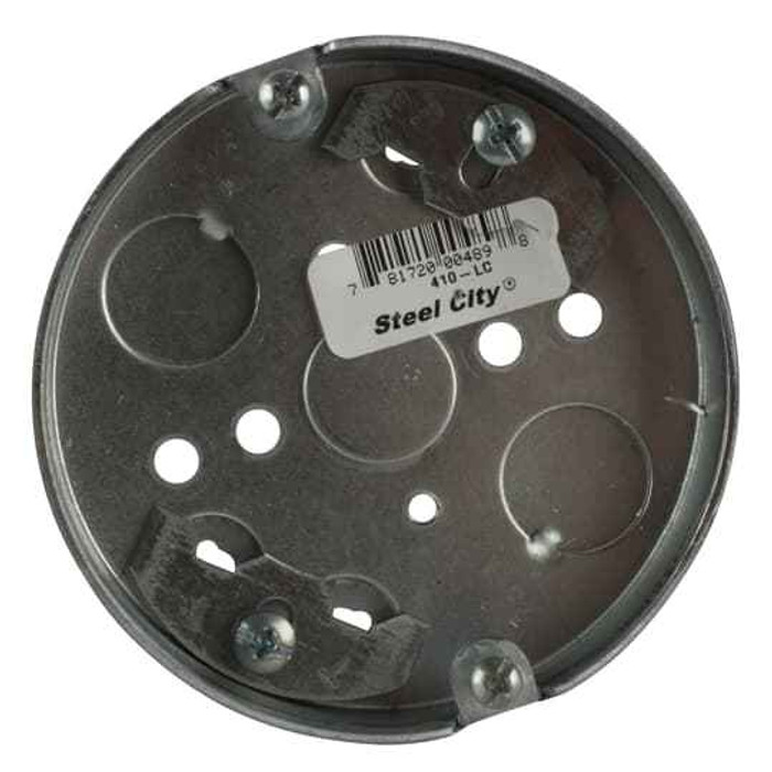 Thomas & Betts 410-LC PANCAKE BOX 5.5CU 4IN DIA 1/2IN STL