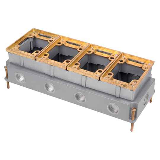 Thomas & Betts 644 4-GANG CAST IRON FLOOR BOX