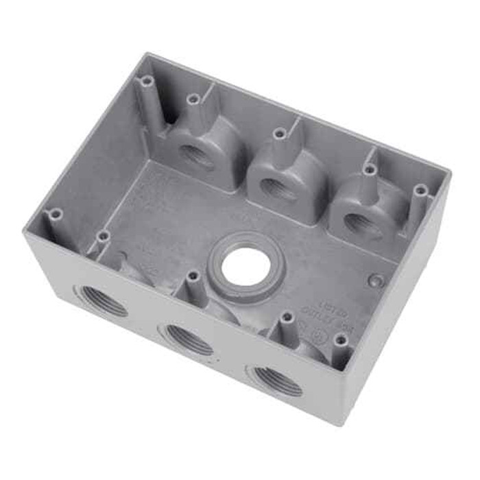 Thomas & Betts B37D30G 3G WP BOX 7 HOLE 1 HUBS GRY