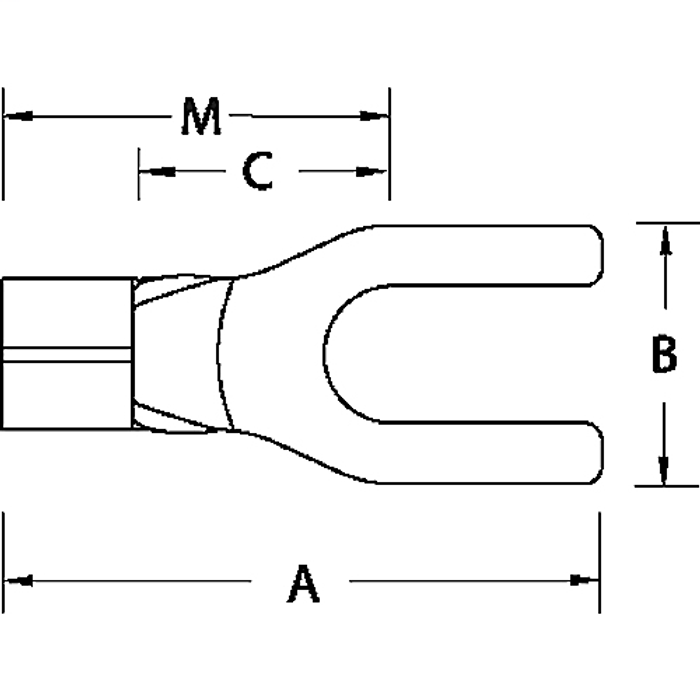 Thomas & Betts C10-10F Fork Terminal