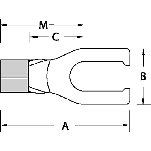 Thomas & Betts C10-8FL Locking Fork Terminal