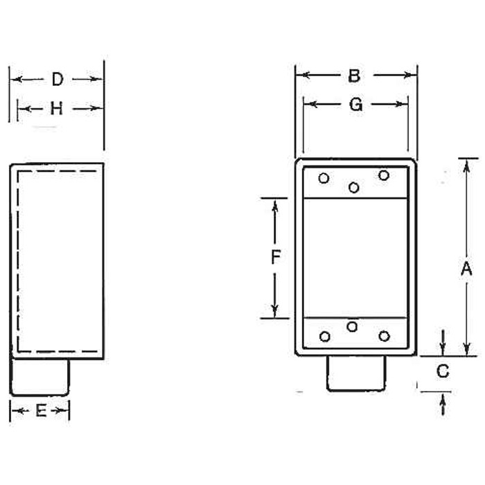 Thomas & Betts CIFS-1G-1/2-HV FS Boxes and Covers