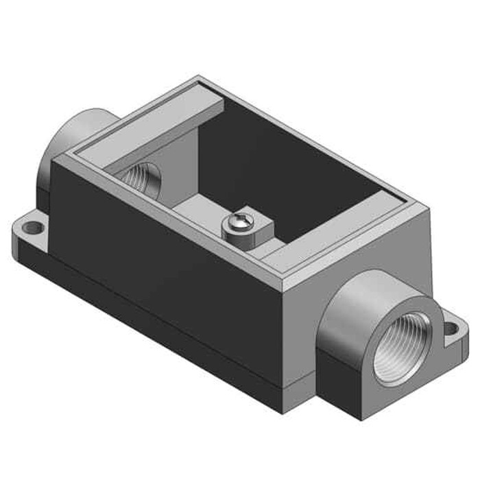Thomas & Betts FSC3-TB 1 , 1G-SHALLOW BOX, IRON, THRU-FEED