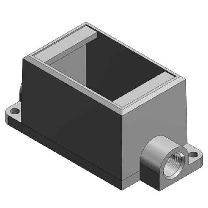 Thomas & Betts FDC1-TB 1/2IN, 1G-DEEP BOX, IRON, THRU-FEED