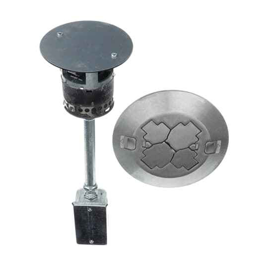 Thomas & Betts FPT3-2P-2C-ALM 2X2 POKE-THRU 2 PWR 2 COM ALUM CVR