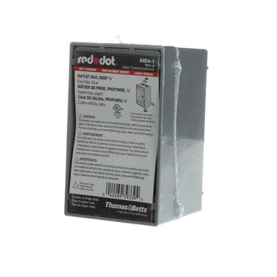 Thomas & Betts IHD4-1 4 HOLE 1/2inchUNIV DEV BOX -DEEP