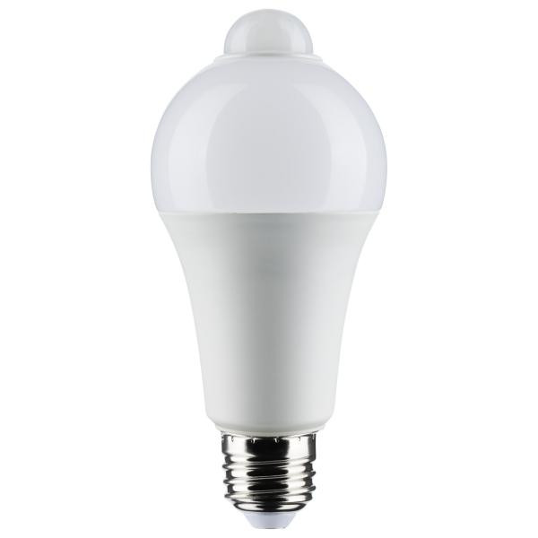 Satco Lighting SAT-S11445 12 Watt A19 LED - White - 3000K - 1050 Lumens - 120 Volt - PIR Sensor - Non-Dimmable