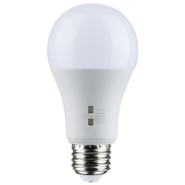 Satco Lighting SAT-S11793 14 Watt A19 LED - Medium Base - CCT Selectable - 120 Volt - White Finish