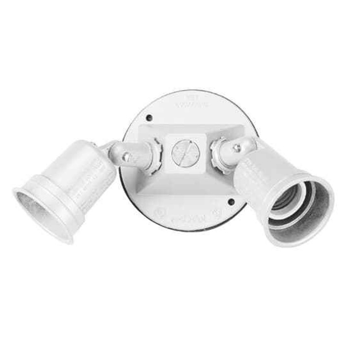 Thomas & Betts S513WHE-RL 2 LAMPHOLDERS ROUND COVER WHITE