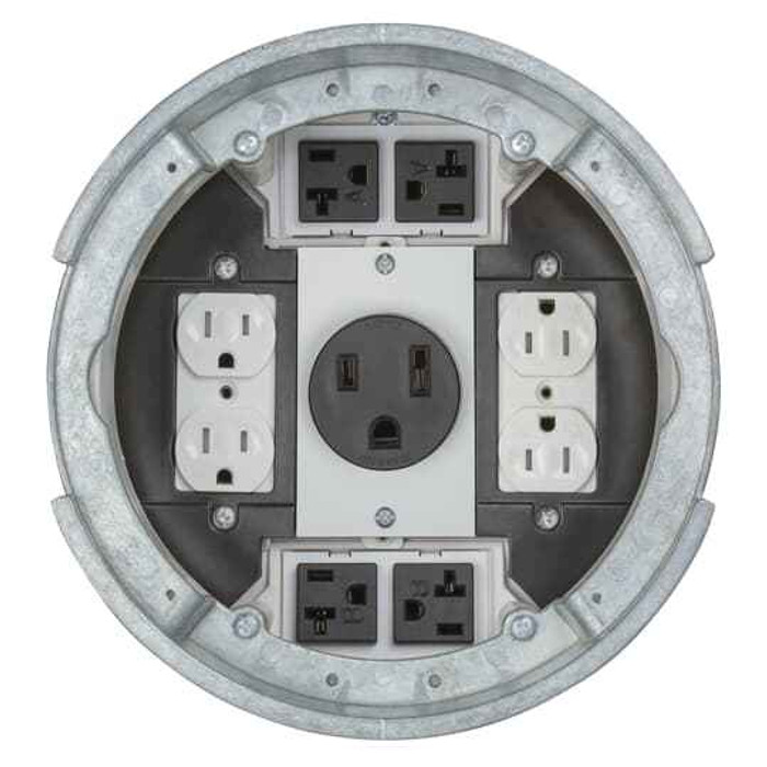 Thomas & Betts RPT8-5G-BLK REC 5G POKE THRU FLR BOX BLK