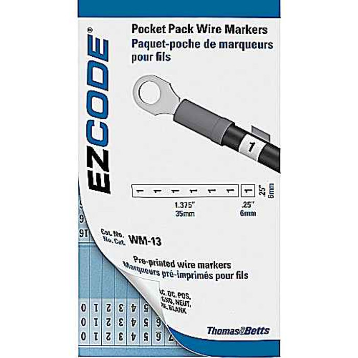 Thomas & Betts WM-0 THRU 9 TB WM-0 THRU 9 WIRE MARKER BOOK