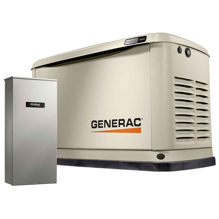 GENERAC 7172 Guardian 10kW Home Backup Generator with 16-circuit Transfer Switch WiFi-Enabled