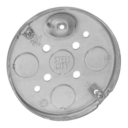 Steel City 56111 4 IN.ROUND BX,STL,6CU,1/2-KO