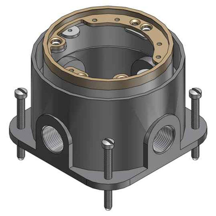 Steel City 601 SC 1-GANG SERV FLR-BX 56CU HUB .75IN