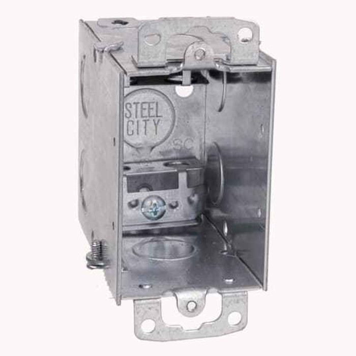 Steel City CX SWTCH BOX,18CU,GNGBLE, 1/2KO STL