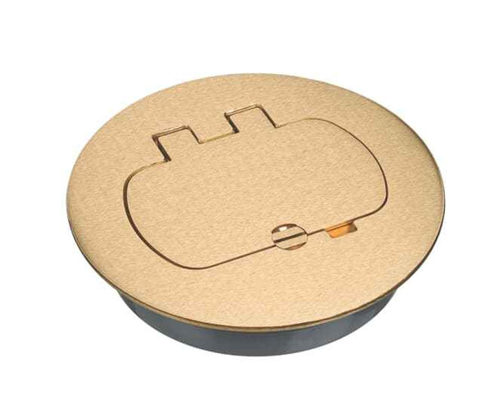 Steel City E97BRR BRASS FLOOR BOX KIT - DUPLEX/GFCI