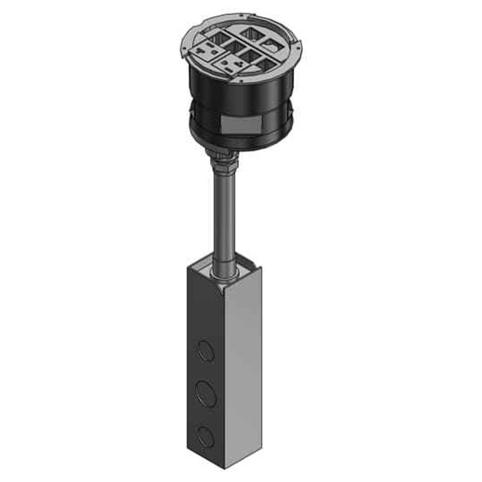 Steel City FPT4-2P-6C-C POKE-THRU BASE- 2PWR 6COM -CHICAGO