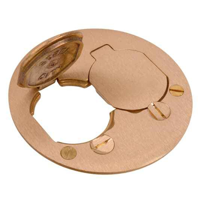 Steel City P 60 DS CVR PLT FLUSH FLR-BX DIA 4IN BRASS