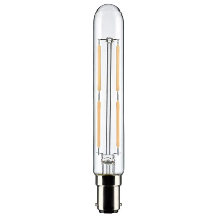 Satco Lighting SAT-S21375 4 Watt T6.5 LED - Clear - Double Contact Bayonet Base - 4000K - 400 Lumens - 120 Volt